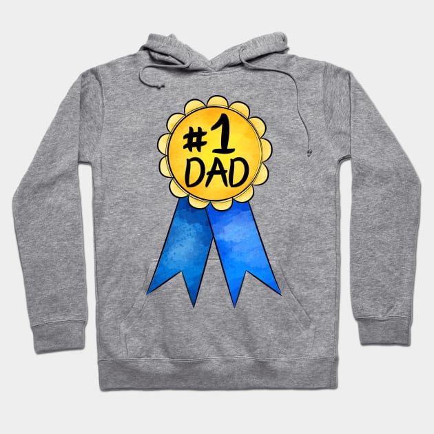 No 1 Dad Medal Hoodie by lunamoonart